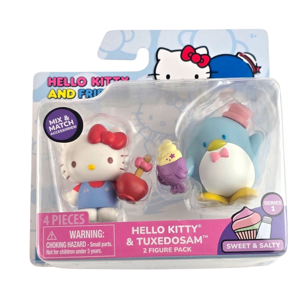 Hello Kitty & Tuxedosam  Mini Figure (2 Pack) Sweet & Salty Series 1